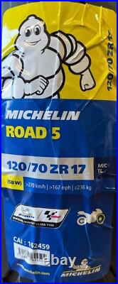 120 70 17 & 190 50 17 Michelin Road 5 Tl 2ct Motorcycle Tyres Matched Pair
