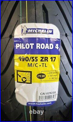 120 70 17 190 55 17 Michelin Road 4 Tl Motorcycle Motorbike Matched Pair Tyres