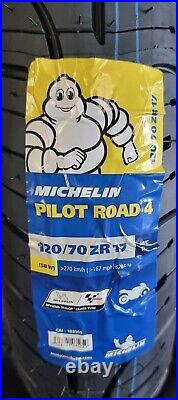 120 70 17 190 55 17 Michelin Road 4 Tl Motorcycle Motorbike Matched Pair Tyres