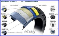 120/70 ZR17 (58W) TL & 190/50 ZR17 (73W) TL Michelin Road 6 Motorcycle Tyre Pair