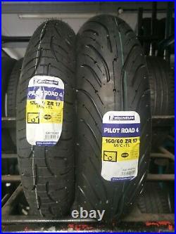 120/70zr17 & 160/60zr17 Michelin Pilot Road 4 Tl Motorcycle Tyres Matched Pair