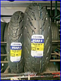 120/70zr17 & 190/55zr17 Michelin Road 5 Tl Motorcycle Tyres Matched Pair