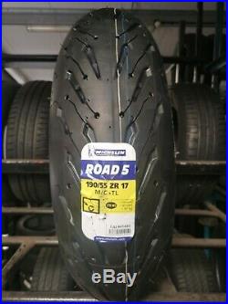 120/70zr17 & 190/55zr17 Michelin Road 5 Tl Motorcycle Tyres Matched Pair