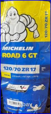 120/70zr17 Michelin Road 6 Gt Tl Motorcycle Motorbike Front Tyre