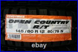 145/80R12 Toyo Open Country R/T (145R12) x4 Tires Snow Mud Suv Tire for Off Road