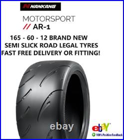 165 60 12 NANKANG AR-1 Brand New SEMI SLICK ROAD LEGAL TRACK TYRE 165 60 12