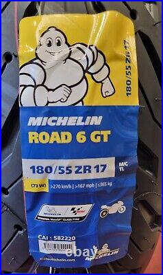 180/55zr17 Michelin Road 6 Gt Tl Motorcycle Motorbike Rear Tyre 180 55 17