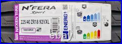 1 X 225/40 18 Nexen N Fera Sport 92y XL Ao Tyres X 1 (a) Rated Wet Grip