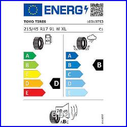 1 x 215/45/17 91W XL Toyo Proxes TR1 Performance Road Tyre 2154517 New T1-R