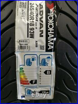 245 40 18 93w Yokohama Advan Neova Ad08rs 245/40r18 Track, Road, Race Tyres