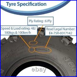 24x10.00-11 & 24x8.00-12 ATV Quad Tyres 6ply P3128 E-Mark Road Legal (Set of 4)