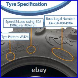 25x10.00-12 & 25x8.00-12 ATV 6ply Tyres WU24 OBOR Scorpio Road Legal (Set of 4)