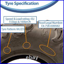 25x10.00-12 & 25x8.00-12 ATV 6ply Tyres WU24 OBOR Scorpio Road Legal (Set of 4)