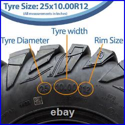 25x10.00-12 & 25x8.00-12 ATV Tyres 8ply WL03 OBOR Antelope Road Legal (Set of 4)