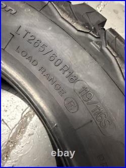 265/60/18 13mm BFGoodrich All-Terrain T/A KO2 N0 119/116 S PR10 A3069 DOT 1124