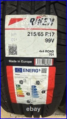 2X 215/65/ R 17 (99V) M+S RIKEN 4X4 ROAD 701 Dot2021 Made By Michelin