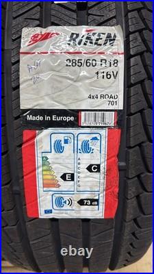 2X 285/60 R 18 (116V) M+S RIKEN 4X4 ROAD 701 Dot2020 Brand-New Tyres