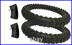 2 Count New Front/rear Tires + Tube 70/100-19 Off-road Trail Racing Knobby