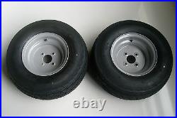 2 X Trailer Wheels And Tyres 20.5 X 8.0-10 4ply Atv On Road / Off Road 100mm Pcd