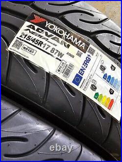 2 x 215 45 R17 87W 2154517 Yokohama Track Day Road Advan Neova AD08RS Tyres x2