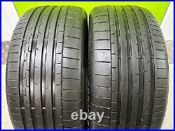 2 x Nearly NEW 285 40 22 110Y XL AO Continental Sport Contact 6 AO Tyres 7.5mm 2 x Nearly NEW 285 40 22 110Y XL AO Continental Sport Contact 6 AO Tyres 7.5mm