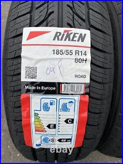 2x 185/55 R14 RIKEN ROAD 80H (MADE BY MICHELIN) Brand New