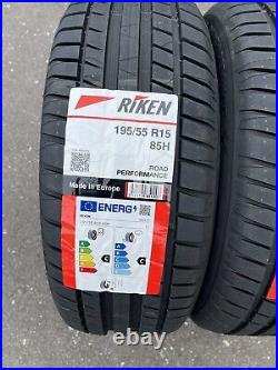 2x 195/55 R15 RIKEN 85H ROAD PERFORMANCE (MADE BY MICHELIN) Brand New