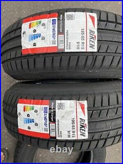 2x 195/65 R15 RIKEN 91H ROAD PERFORMANCE (MADE BY MICHELIN) Brand New