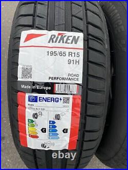 2x 195/65 R15 RIKEN 91H ROAD PERFORMANCE (MADE BY MICHELIN) Brand New