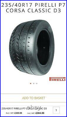 2x 235/40/17 Trackday Race Road Tyres Pirelli P7 CORSA Classic D3