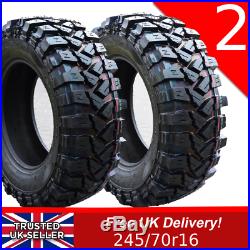 2x 245 70 16 MUD TERRAIN RAPTOR TYRE TWO 245/70R16 4X4 OFF ROAD EXTREME MT x2
