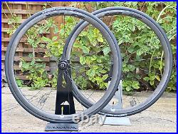 £310 Giant Carbon Wheelset SLR1 700c New Tyres Shimano Free Hub Mavic Zipp