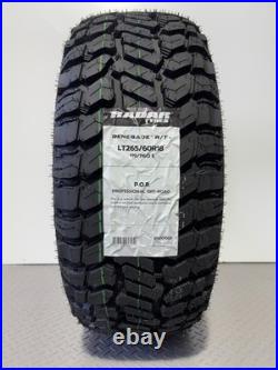 4 X 265/60r18 119/116q Lt Radar Rt Rugged Terrain M+s Por Tyres 10pr 80psi