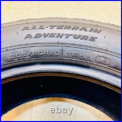 4x 255 60 20 113H GOODYEAR WRANGLER ALL-TERRAIN ADVENTURE TYRES LR XL (Apx 10mm)