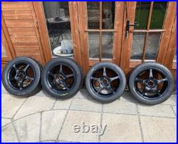 4x Toyota MR2 Mk3 Alloy Wheels With New Road Legal Tarmac Rally Semi Slick Tyres