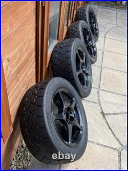 4x Toyota MR2 Mk3 Alloy Wheels With New Road Legal Tarmac Rally Semi Slick Tyres