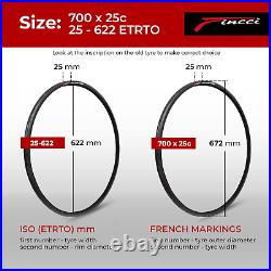 700 X 25C Tyres Pair 25-622 with 3Mm Antipuncture Protection 60TPI 700C Speciali