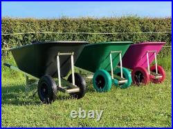 Agri Barrow Wheel Barrow 200 Litre Twin Wheel Plastic Tub Puncture Proof Tyres Agri Barrow Wheel Barrow 200 Litre Twin Wheel Plastic Tub Puncture Proof Tyres