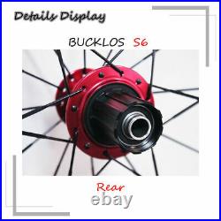BUCKLOS Road Bicycle Wheelset 700c Front Rear Wheel for 7-11s Cassette 30mm Rims