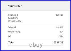 Brand New Tyres 235/40 R20 Kumho Ecsta PS71