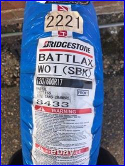 Bridgestone Battlax WO1 (SBK) front wet tyre 120/600/R17 New, not for road use