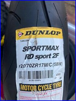 Dunlop road sport 2F 120 70 17 Motorbike FRONT tyre NEW