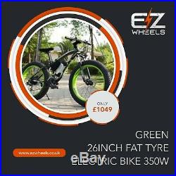 EZwheels 26 Green Fat Tyre Electric off-road style e-bike