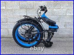 Electric Fat Tyre Off Road Mountain E Bike Folding MTB 1000w 48v 50m Range 50kmh
