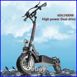 Electric Scooter Adult Dual motor 10inch off road tires Fast Speed 60v 2400W