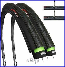 Fincci Pair 700 x 23c Tyres with Presta Valve Inner Tubes for Road Bicycle Bike