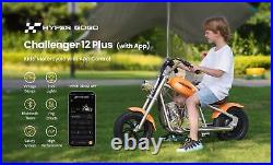 HYPER GOGO Electric Motorcycle for Kids 12'' Pneumatic Tires with App Orange