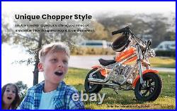 HYPER GOGO Upgrade Electric Motorcycle for Kids With App 12'' Pneumatic Tires Blue