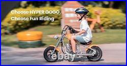 HYPER GOGO Upgrade Electric Motorcycle for Kids With App 12'' Pneumatic Tires Blue