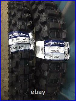 Metzeler Mid Hard Motocross Enduro Tyres 21 Front 18 (120/100) Rear Road Legal